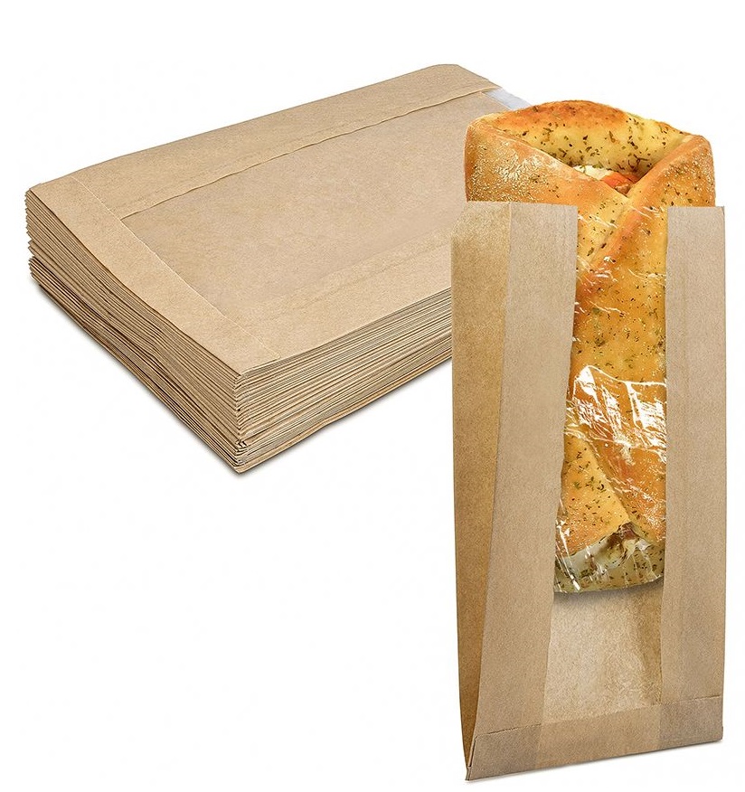 Paper Bread Bag With Window 